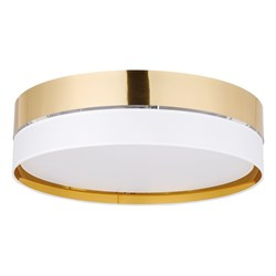 TK Lighting plafon Hilton 4xE27 biało/złoty 4773