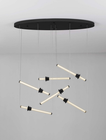 Luces Exclusivas lampa wisząca LED Urubicha ściemnialna 36W 2811lm 3000K IP20 czarna LE44693