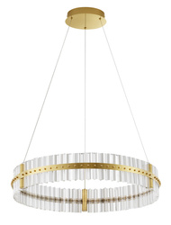 Luces Exclusivas lampa wisząca LED Mayo ściemnialna Ø 78 cm 56W 6339lm 3500K IP20 złota LE44225