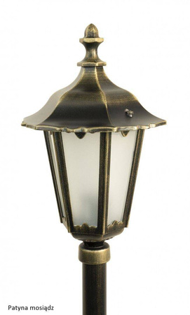 Su-ma lampa stojąca zewnętrzna Retro Midi E27 czarna/patyna 106cm IP43 K 5002/2/M