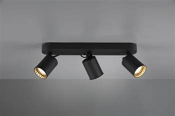 Trio plafon (reflektorki) Pago 3xGU10 czarny mat 803500332