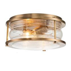 Quintiesse plafon łazienkowy Ashland Bay 2xE27 mosiężny IP44 QN-ASHLANDBAY-F-NBR-BATH