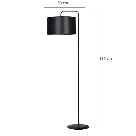 Emibig lampa podłogowa Trapo LP1 E27 biało/wenge 150cm 574/1