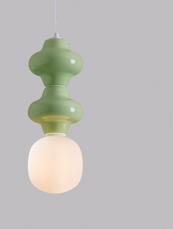 Luces Exclusivas lampa wisząca LED Vilrosa Ø 18 cm E14 1x5W IP20 jasnozielona LE44562