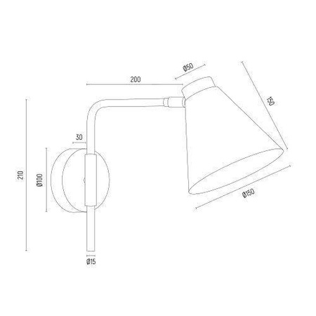 Argon kinkiet Avalone E27 czarno/mosiężny 8008