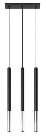Sollux lampa wisząca Mozaica 3L 3xG9 czarna/chrom SL.0886