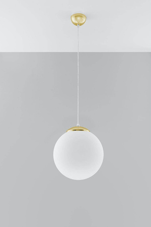 Sollux lampa wisząca Ugo 30 E27 biało/złota SL.0716