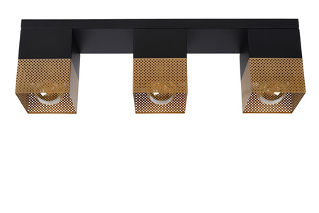 Lucide lampa sufitowa Renate 3x E27/40W czarno/złota 21123/03/02