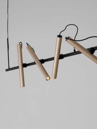 Luces Exclusivas lampa wisząca LED Yaguaru ściemnialna 22W 1112lm 3000K IP20 czarno/złota LE44647