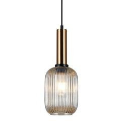 Italux lampa wisząca Antiola E27 mosiężna PND-5588-1M-BRO+AMB