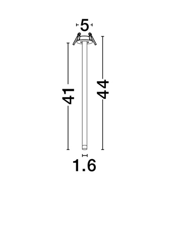 Luces Exclusivas oprawa sufitowa wpuszczana LED Arani Ø 5 cm 4W 177lm 3000K IP20 wys. 44 cm biała LE44702