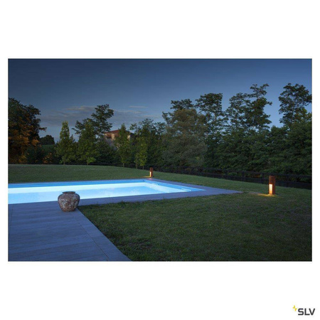 SLV lampa stojąca zewnętrzna LED Rusty 50 Slot 9W 30lm 3000K rdzawa 50cm IP55 233447