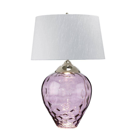Quintiesse lampka biurkowa Samara 2xE27 + GU10 srebrno/fioletowa Ø51cm QN-SAMARA-TL-LRG-PLM
