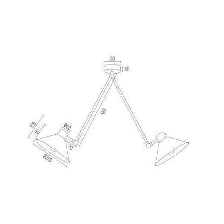 Argon plafon Altea 2xE27 czarny 862