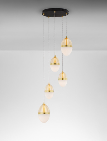 Luces Exclusivas lampa wisząca LED Arena Ø 45 cm 59W 6112lm 3000K IP20 czarno/złota LE44331