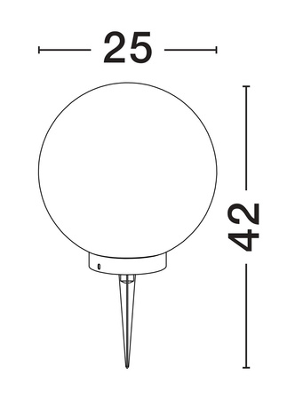 Luces Exclusivas lampa stojąca zewnętrzna LED Celendin wbijana w ziemię Ø 25 cm E14 1x5W IP65 wys. 25 cm biała LE73755