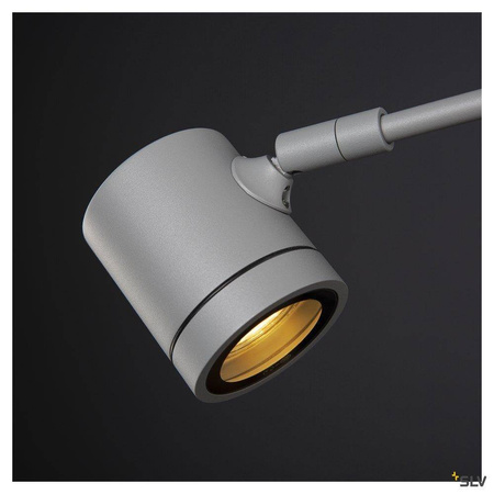 SLV kinkiet zewnętrzny New Myra Display Curve GU10 szary IP55 233134