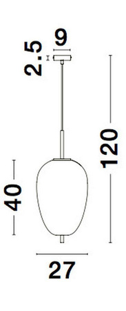 Luces Exclusivas lampa wisząca Marc Ε27 czarna LE42720