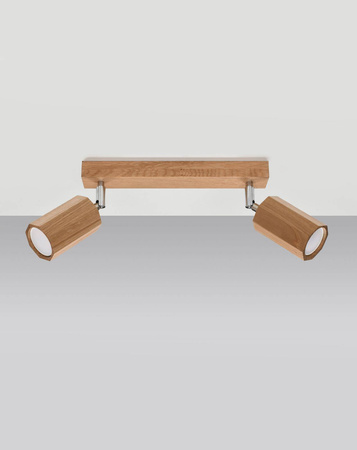 Sollux kinkiet (reflektorek) Zeke 2 2xGU10 drewniany SL.1029