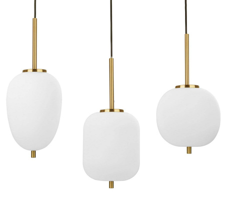Luces Exclusivas lampa wisząca Pilar 3xE14 biało/mosiężna LE41760