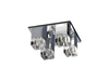 Azzardo plafon Box 4xG4 chrom AZ0178