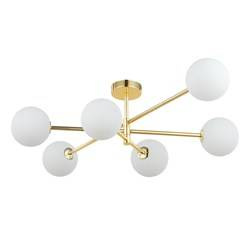 TK Lighting plafon Sarius 6xG9 biało/złoty 4739