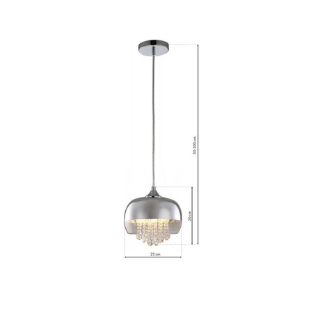 Milagro lampa wisząca Luna E14 chrom ML3802