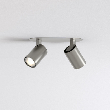 Astro plafon (reflektorki) Ascoli Twin Recessed 2xGU10 Ø8cm nikiel 1286099