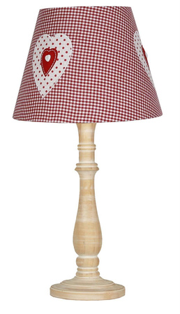 Candellux dziecięca lampka biurkowa Sweet E14 czerwono/drewniana 41-64196