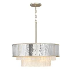 Quintiesse lampa wisząca Reverie 8xE14 złoto/szara QN-REVERIE-8P-CPG