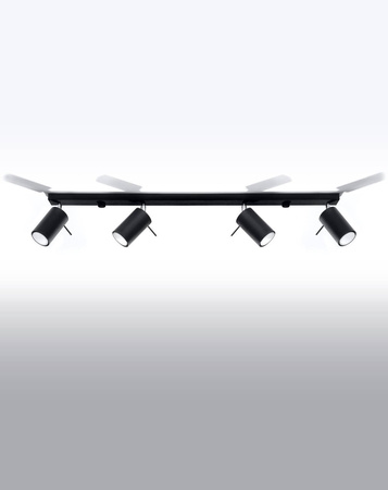 Sollux plafon (reflektorki) Ring 4l 4xGU10 czarny SL.0332