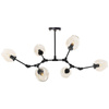 Step Into Design lampa wisząca Modern Orchid 6 6xE27 bursztynowo/czarna ST-1232-6 black amber