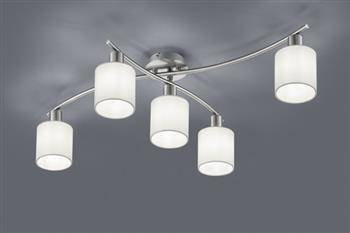 Trio plafon Garda 5xE14 biały/nikiel 605400501