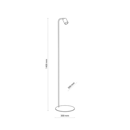 TK Lighting lampa podłogowa Logan GU10 biała 140cm 5484