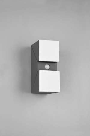 Trio kinkiet zewnętrzny LED z czujnikiem ruchu Avon 2x(7W 800lm 3000K) 14W 1600lm antracytowy IP54 270669242