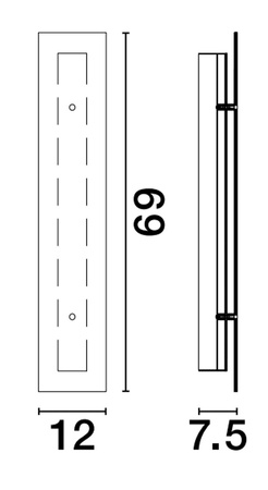 Luces Exclusivas kinkiet LED Bajios 15W 1187lm 3000K IP20 srebrny LE43651