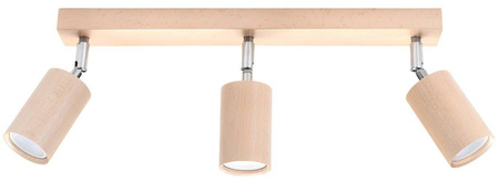 Sollux plafon Berge 3 3xGU10 naturalne drewno SL.0703