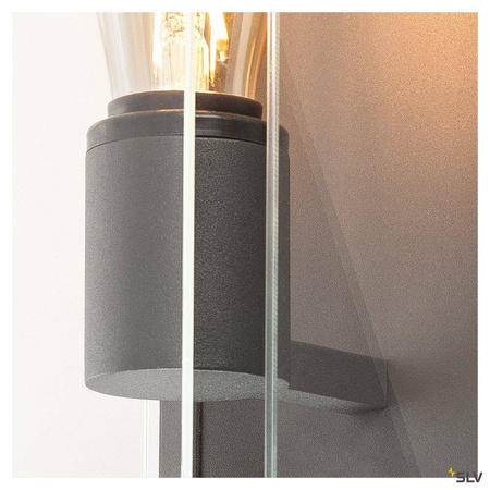 SLV kinkiet zewnętrzny Quadrulo E27 antracytowy IP44 1002403