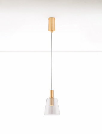 Luces Exclusivas lampa wisząca LED Iquitos Ø 14,5 cm 7W 192lm 3000K IP20 złota LE44846