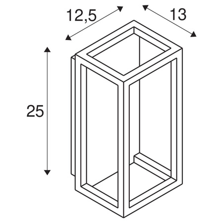 SLV kinkiet zewnętrzny LED Quadrulo 8W 270lm 3000K antracytowy IP55 1005201