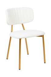 King Home Krzesło FABIOLA BOUCLE białe KH1201100126