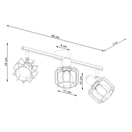 Sollux plafon (reflektorki) Beluci 3xE14 biały SL.1113