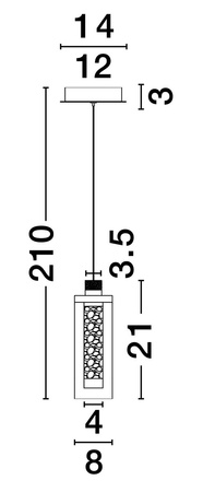 Luces Exclusivas lampa wisząca LED Juan Ø 14 cm 9W 404lm 3000K IP20 czarno/srebrna LE44217