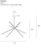 Maxlight lampa wisząca LED Spider 33W 4290lm 3000K biała P0270