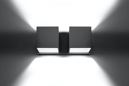 Sollux kinkiet techniczny Quad 2 2xG9 szary SL.0658