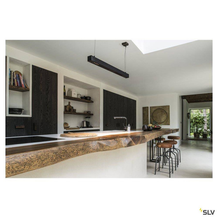 SLV lampa wisząca LED Q-Line 45W 2100lm 3000K belka 1m czarna 1000927