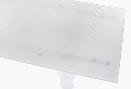 King Home stół szklany Vendome OPTI WHITE biały 200/300 B2003C_2.0/3.0
