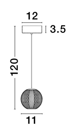 Luces Exclusivas lampa wisząca LED Cana 4,2W 437lm 3200K złota LE42690
