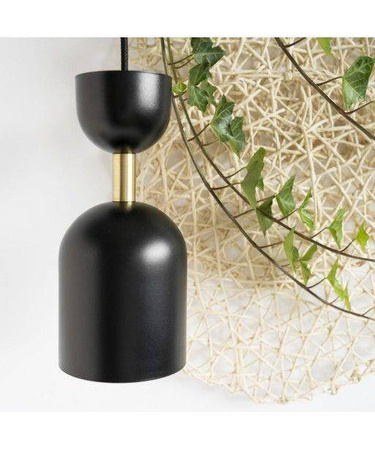 Ummo lampa wisząca Supuru GU10 czarna z mosiężną rurką SUA132P0