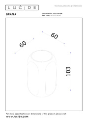 Lucide kinkiet Braga 1xGU10 brązowy 23273/01/96
